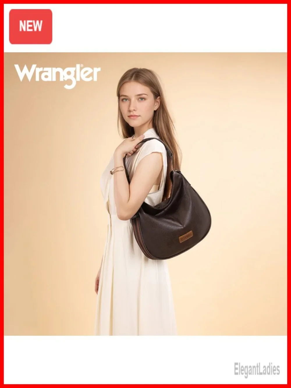 Vegan Leather Hobo Crossbody Bag with Adjustable Strap